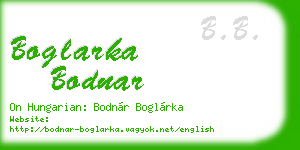 boglarka bodnar business card